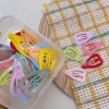 2cm small hair clips, export quality, baked paint, colorful mini heart-shaped bb clips, pet hair accessories, dolls, puppy hair clips details Picture
